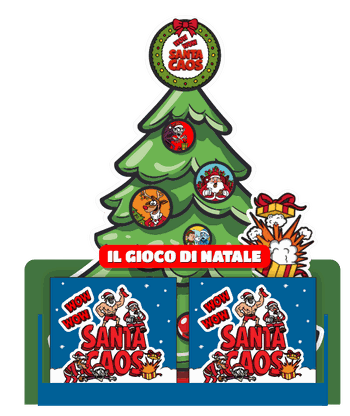 L'espositore natalizio da banco di Santa Caos