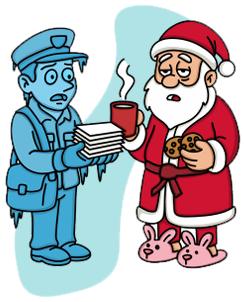 Il ladro di alberi di Natale in fuga